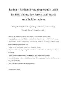Taking it further: leveraging pseudo labels for field delineation across
  label-scarce smallholder regions