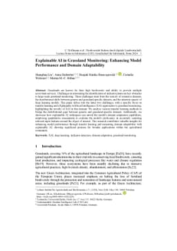 Explainable AI in Grassland Monitoring: Enhancing Model Performance and
  Domain Adaptability