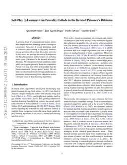 Self-Play Q-learners Can Provably Collude in the Iterated Prisoner's Dilemma