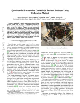 Quadrupedal Locomotion Control On Inclined Surfaces Using Collocation
  Method