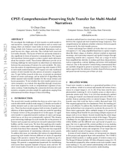 CPST: Comprehension-Preserving Style Transfer for Multi-Modal Narratives