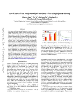 TiMix: Text-aware Image Mixing for Effective Vision-Language
  Pre-training