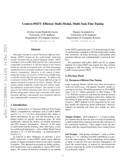 Context-PEFT: Efficient Multi-Modal, Multi-Task Fine-Tuning
