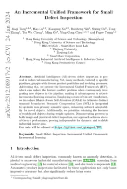 An Incremental Unified Framework for Small Defect Inspection