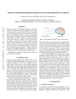 Adaptive parameter sharing for multi-agent reinforcement learning