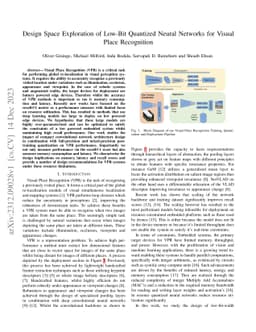 Design Space Exploration of Low-Bit Quantized Neural Networks for Visual
  Place Recognition