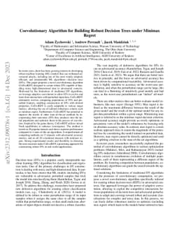 Coevolutionary Algorithm for Building Robust Decision Trees under
  Minimax Regret