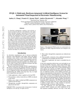 DVQI: A Multi-task, Hardware-integrated Artificial Intelligence System
  for Automated Visual Inspection in Electronics Manufacturing