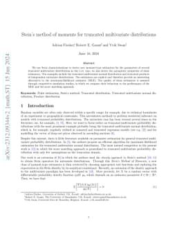 Stein's method of moments for truncated multivariate distributions