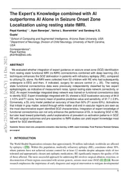 The Expert Knowledge combined with AI outperforms AI Alone in Seizure
  Onset Zone Localization using resting state fMRI