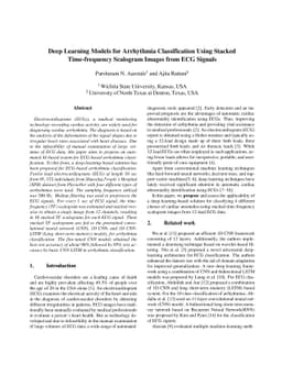 Deep Learning Models for Arrhythmia Classification Using Stacked
  Time-frequency Scalogram Images from ECG Signals