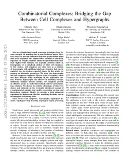 Combinatorial Complexes: Bridging the Gap Between Cell Complexes and
  Hypergraphs