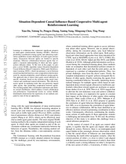 Situation-Dependent Causal Influence-Based Cooperative Multi-agent
  Reinforcement Learning