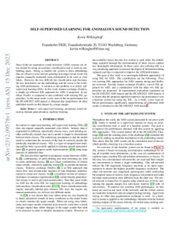 Self-Supervised Learning for Anomalous Sound Detection