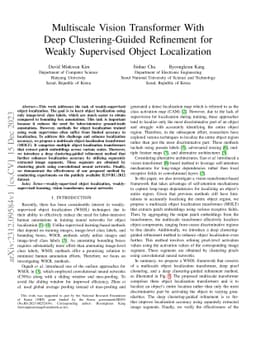 Multiscale Vision Transformer With Deep Clustering-Guided Refinement for
  Weakly Supervised Object Localization