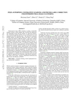 Pixel-Superpixel Contrastive Learning and Pseudo-Label Correction for
  Hyperspectral Image Clustering