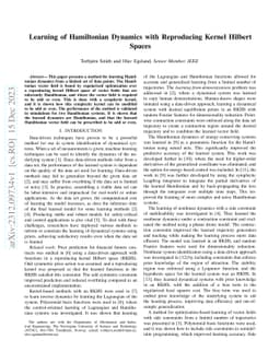 Learning of Hamiltonian Dynamics with Reproducing Kernel Hilbert Spaces