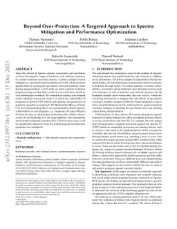 Beyond Over-Protection: A Targeted Approach to Spectre Mitigation and
  Performance Optimization