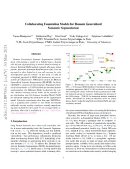 Collaborating Foundation Models for Domain Generalized Semantic
  Segmentation