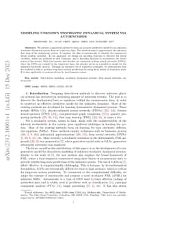 Modeling Unknown Stochastic Dynamical System via Autoencoder