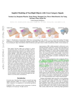 Implicit Modeling of Non-rigid Objects with Cross-Category Signals