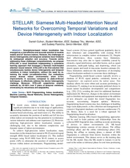 STELLAR: Siamese Multi-Headed Attention Neural Networks for Overcoming
  Temporal Variations and Device Heterogeneity with Indoor Localization