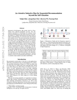 An Attentive Inductive Bias for Sequential Recommendation beyond the
  Self-Attention