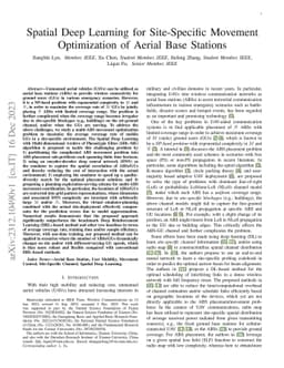 Spatial Deep Learning for Site-Specific Movement Optimization of Aerial
  Base Stations