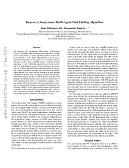 Improved Anonymous Multi-Agent Path Finding Algorithm