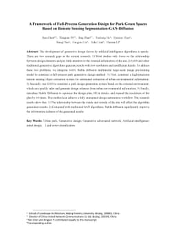 A Framework of Full-Process Generation Design for Park Green Spaces
  Based on Remote Sensing Segmentation-GAN-Diffusion