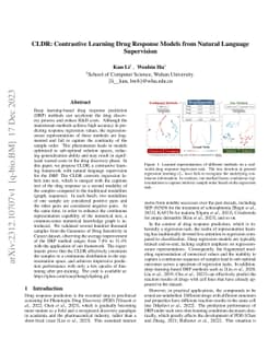 CLDR: Contrastive Learning Drug Response Models from Natural Language
  Supervision