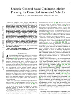 Sharable Clothoid-based Continuous Motion Planning for Connected
  Automated Vehicles