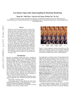 Low-latency Space-time Supersampling for Real-time Rendering