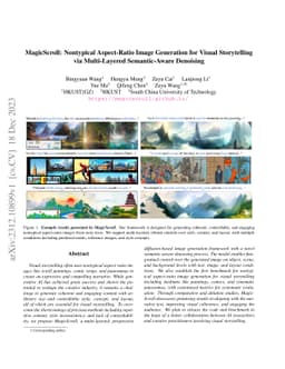 MagicScroll: Nontypical Aspect-Ratio Image Generation for Visual
  Storytelling via Multi-Layered Semantic-Aware Denoising