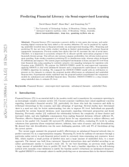 Predicting Financial Literacy via Semi-supervised Learning