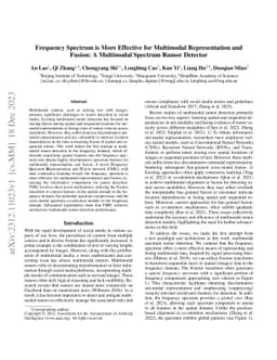 Frequency Spectrum is More Effective for Multimodal Representation and
  Fusion: A Multimodal Spectrum Rumor Detector