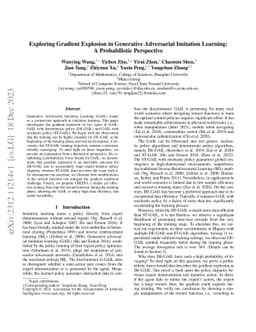 Exploring Gradient Explosion in Generative Adversarial Imitation
  Learning: A Probabilistic Perspective