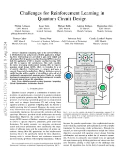 Challenges for Reinforcement Learning in Quantum Circuit Design