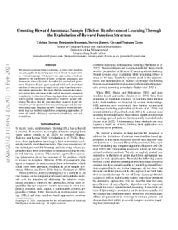 Counting Reward Automata: Sample Efficient Reinforcement Learning
  Through the Exploitation of Reward Function Structure