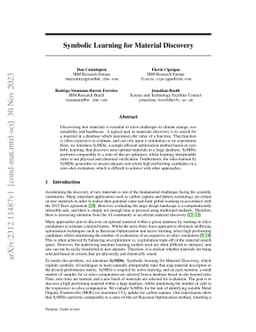 Symbolic Learning for Material Discovery