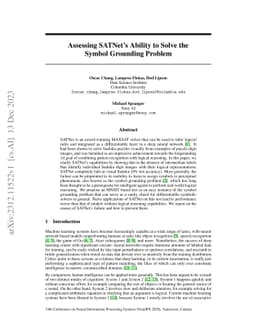 Assessing SATNet's Ability to Solve the Symbol Grounding Problem