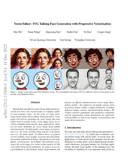 VectorTalker: SVG Talking Face Generation with Progressive Vectorisation