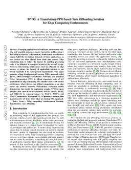 TPTO: A Transformer-PPO based Task Offloading Solution for Edge
  Computing Environments