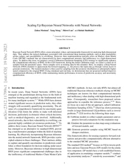 Scaling Up Bayesian Neural Networks with Neural Networks