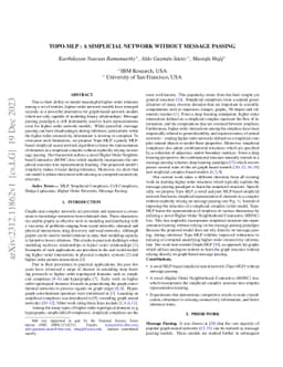 Topo-MLP : A Simplicial Network Without Message Passing