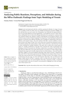 Analyzing Public Reactions, Perceptions, and Attitudes during the MPox
  Outbreak: Findings from Topic Modeling of Tweets
