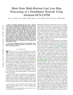 Short-Term Multi-Horizon Line Loss Rate Forecasting of a Distribution
  Network Using Attention-GCN-LSTM