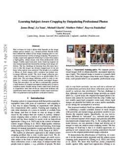 Learning Subject-Aware Cropping by Outpainting Professional Photos