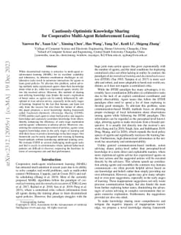 Cautiously-Optimistic Knowledge Sharing for Cooperative Multi-Agent
  Reinforcement Learning