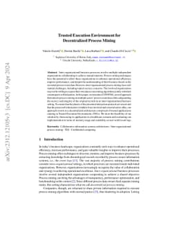 Trusted Execution Environment for Decentralized Process Mining